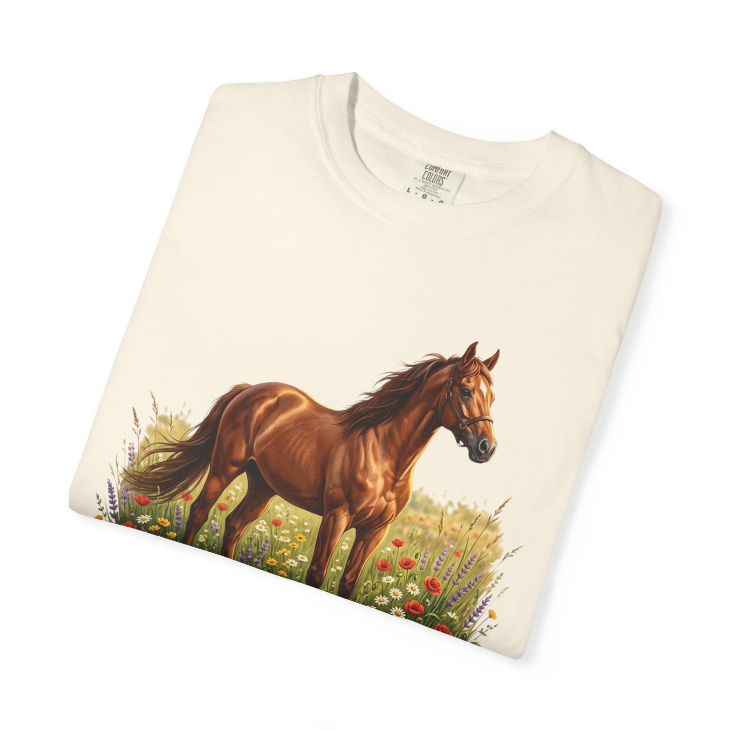 Run Free Horse Comfor colors Unisex Garment-Dyed T-shirt
