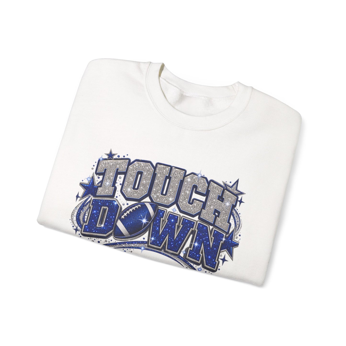 Touch down in silver & blue Unisex Heavy Blend™ Crewneck Sweatshirt