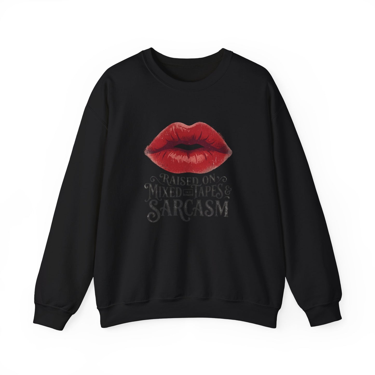 Raised on Mix Tapes & Sarcasm  Heavy Blend™ Crewneck Sweatshirt