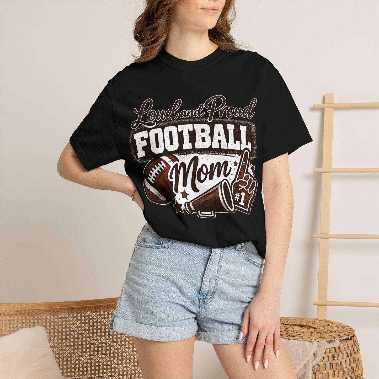 Football Mom Comfort Colors® T-Shirt | Loud & Proud Football Mom | Game Day Tee | Sports Mom Shirt | Friday Night Lights