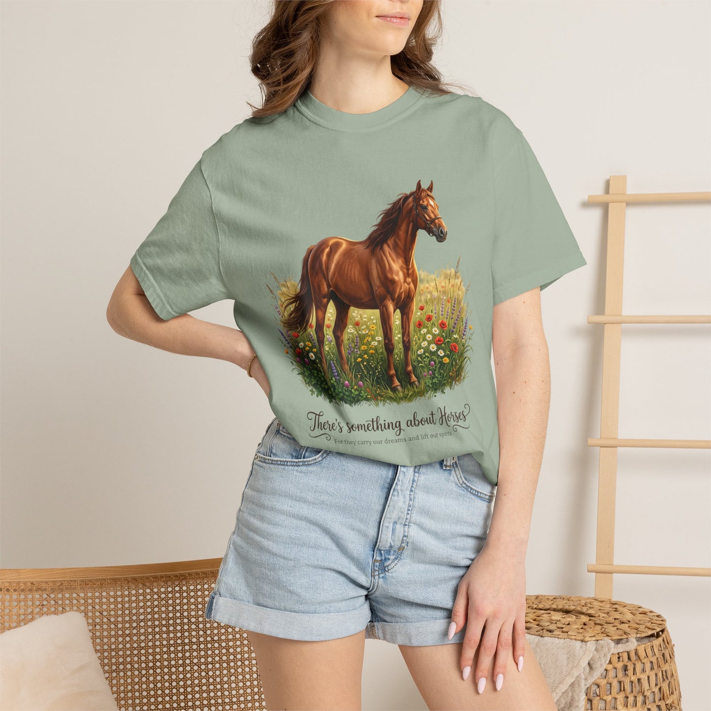 Run Free Horse Comfor colors Unisex Garment-Dyed T-shirt