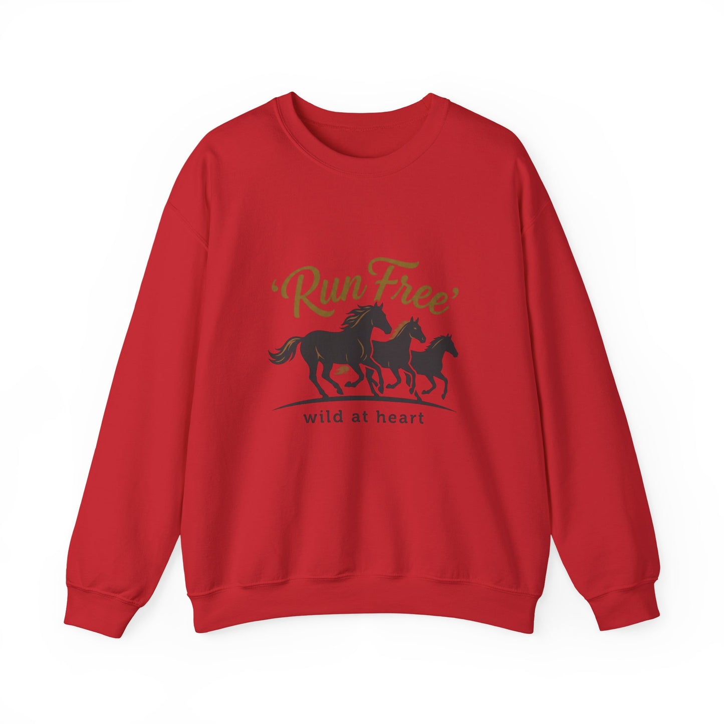 "Wild at heart"   Horse Unisex Heavy Blend™ Crewneck Sweatshirt