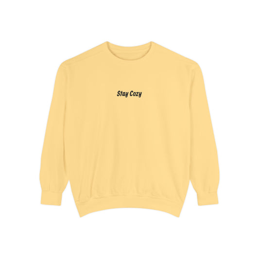 Comfort Colors "Stay Cozy" Embroidered Crew Neck Sweatshirt