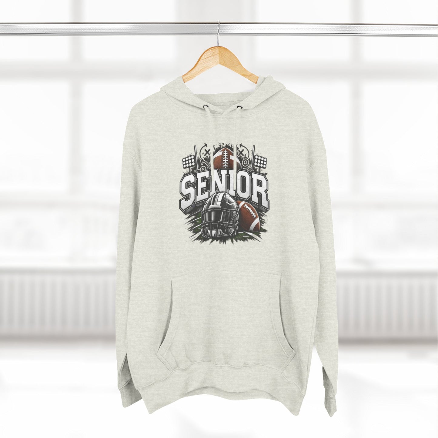 Senior Football Three-Panel Fleece Hoodie
