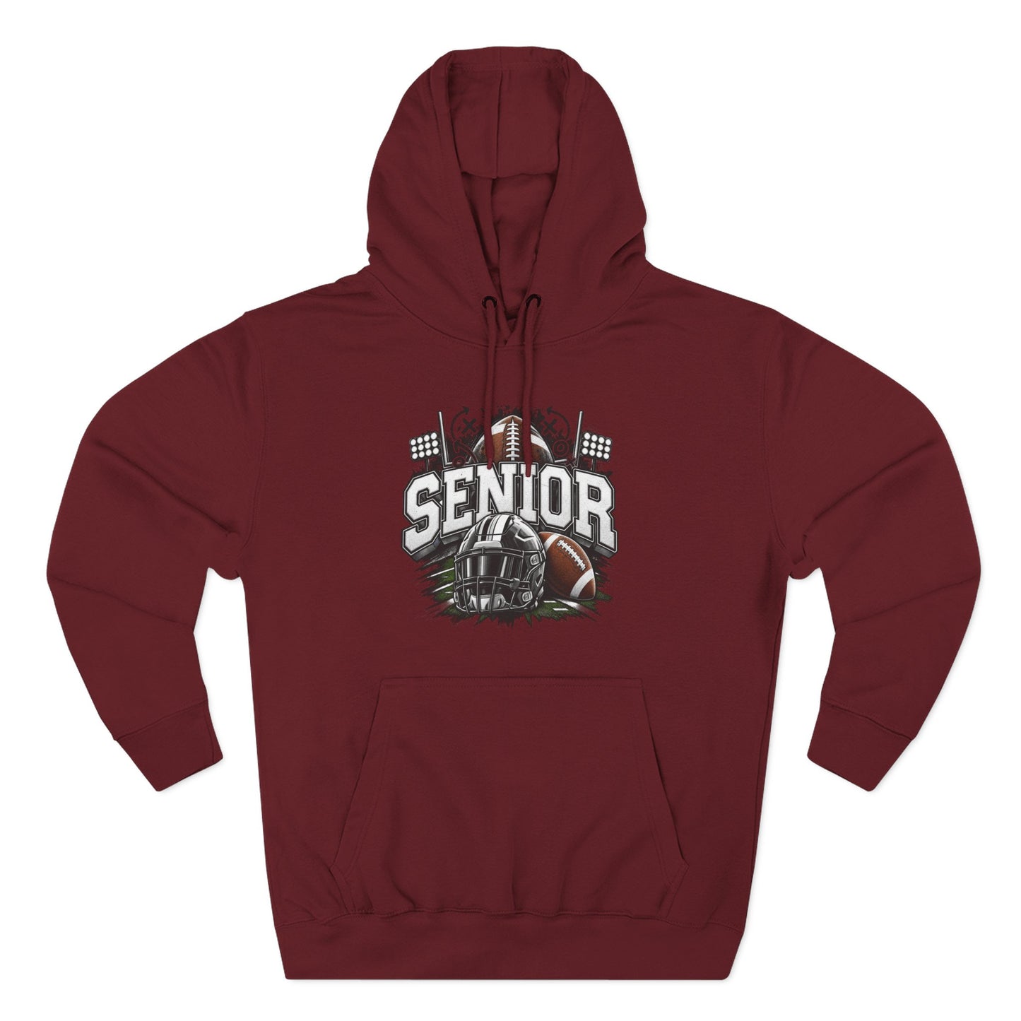 Senior Football Three-Panel Fleece Hoodie