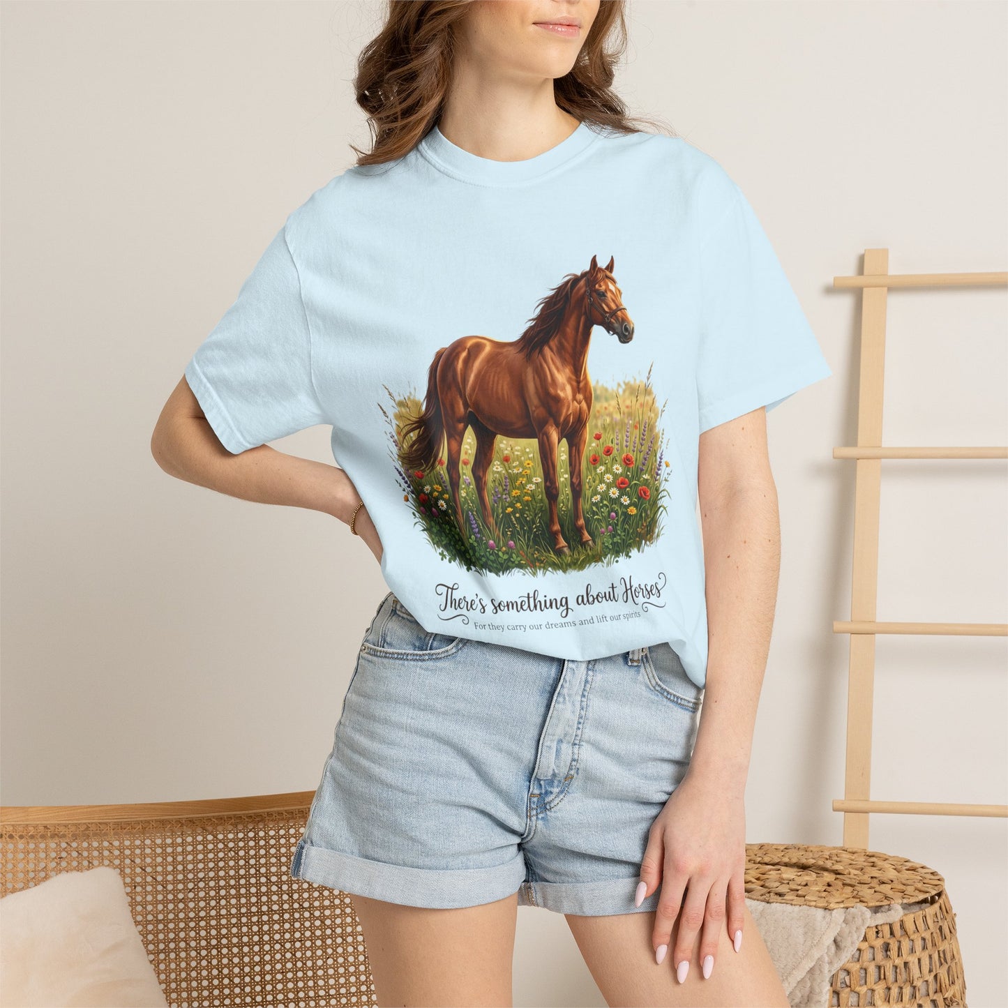 Run Free Horse Comfor colors Unisex Garment-Dyed T-shirt
