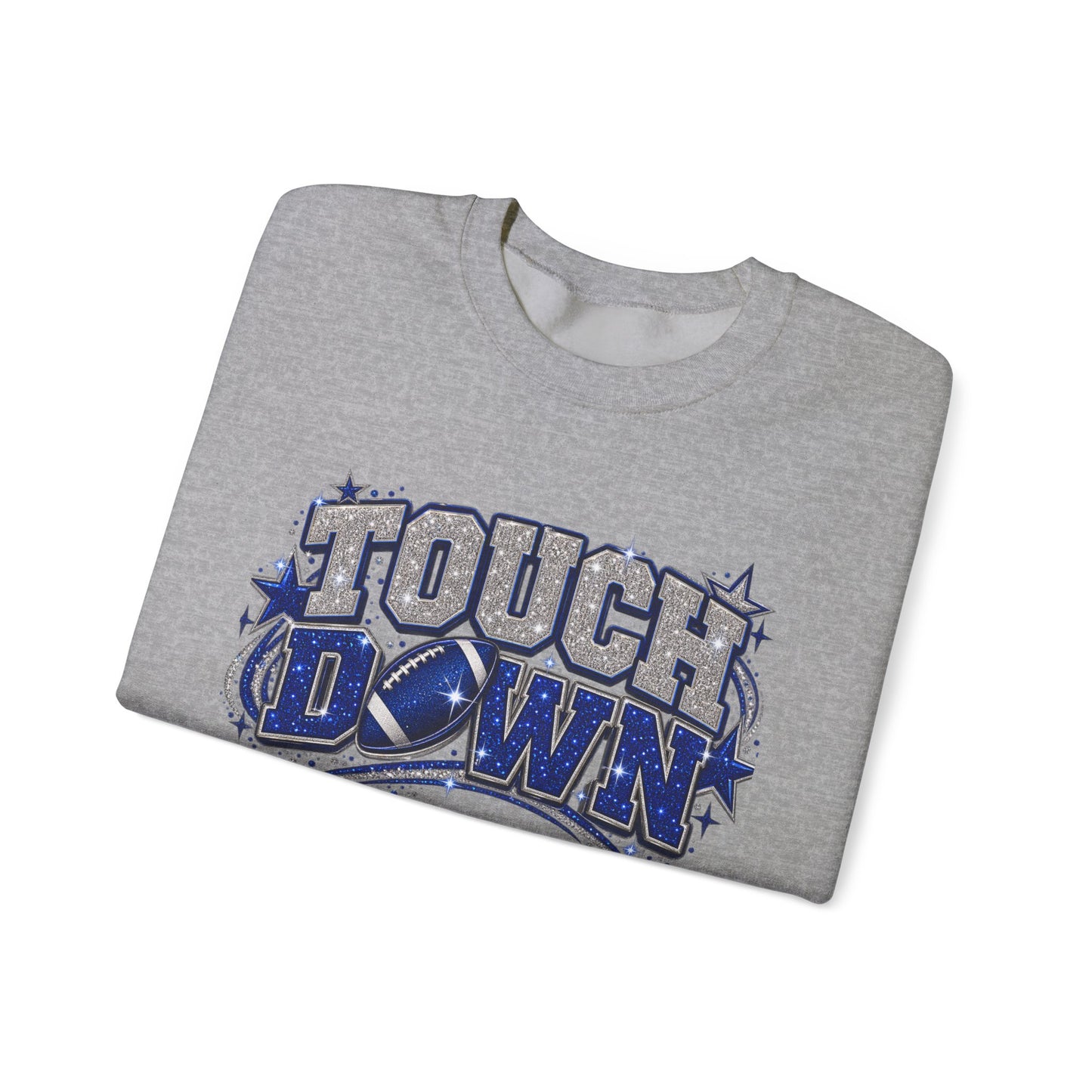 Touch down in silver & blue Unisex Heavy Blend™ Crewneck Sweatshirt