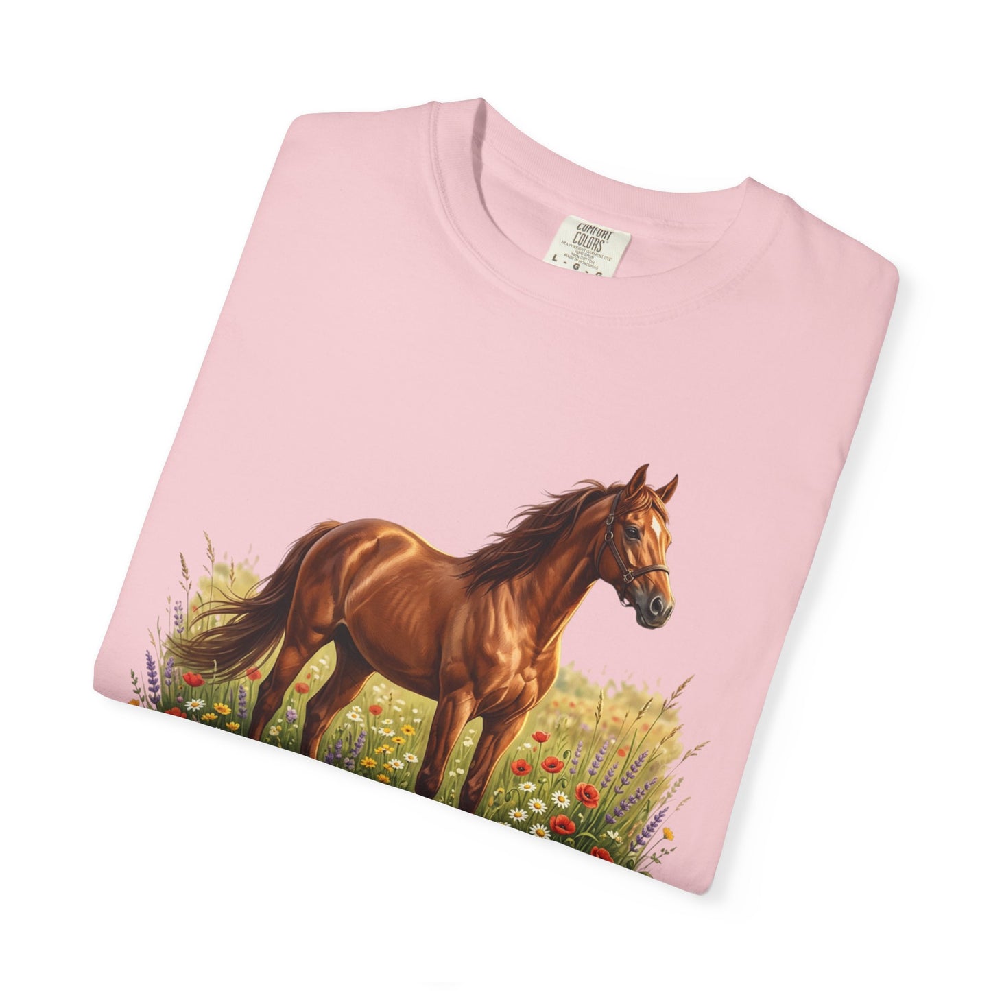 Run Free Horse Comfor colors Unisex Garment-Dyed T-shirt