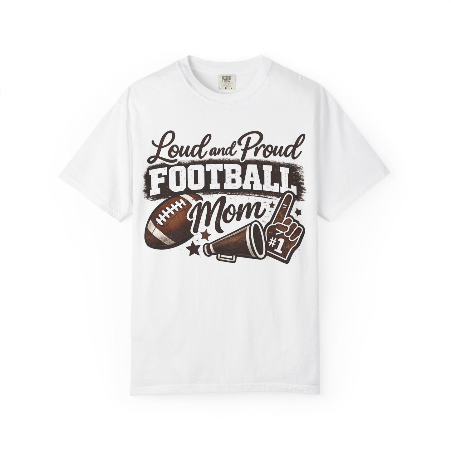 Football Mom Comfort Colors® T-Shirt | Loud & Proud Football Mom | Game Day Tee | Sports Mom Shirt | Friday Night Lights