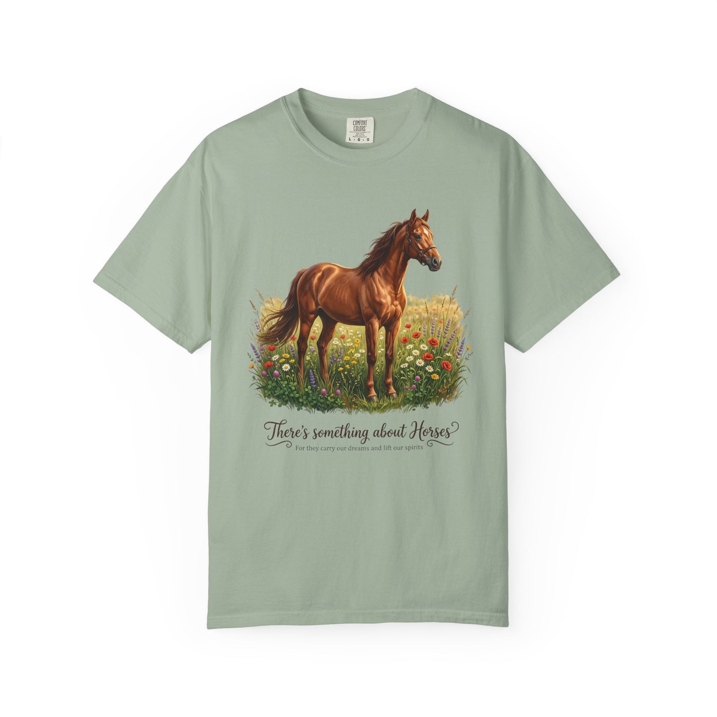 Run Free Horse Comfor colors Unisex Garment-Dyed T-shirt