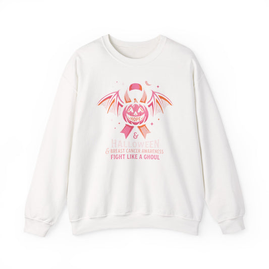Pink Ribbon , pumpkin vibes/ Cozy Fall  Crewneck Sweatshirt