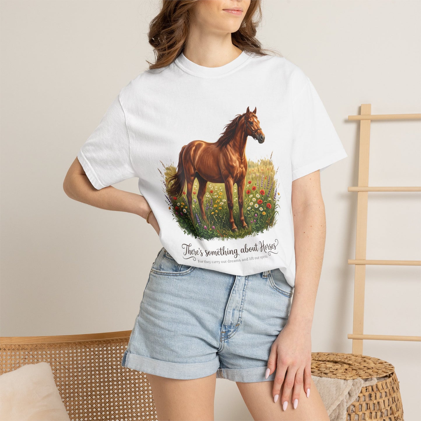 Run Free Horse Comfor colors Unisex Garment-Dyed T-shirt