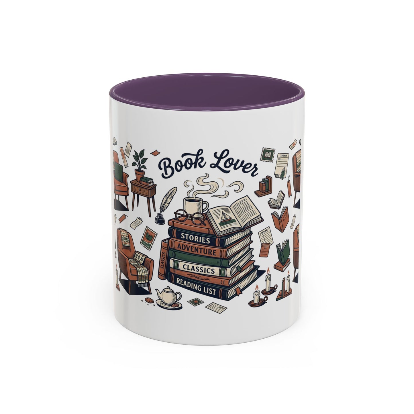 Book Lovers Accent Coffee Mug (11, 15oz)