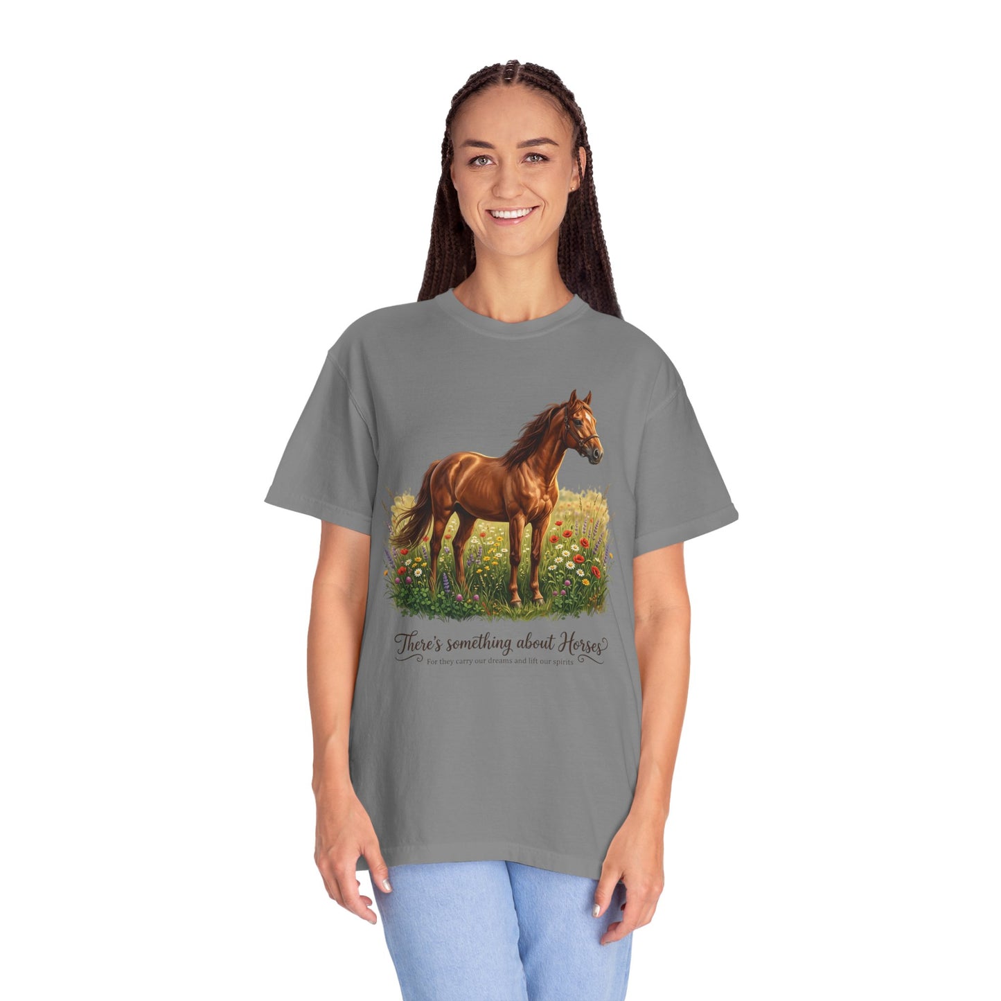 Run Free Horse Comfor colors Unisex Garment-Dyed T-shirt