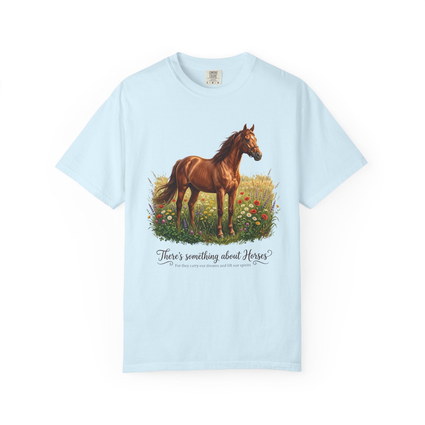 Run Free Horse Comfor colors Unisex Garment-Dyed T-shirt